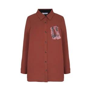 [크로커다일레이디] 셔츠카라의 풀오픈 블라우스_CLCFBL112