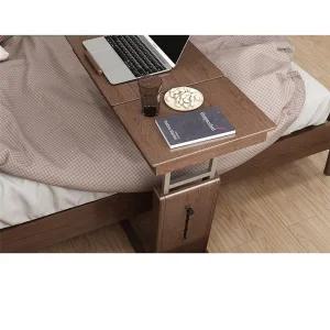 원목 침대 책상 접이식 리프트 태블릿 노트북 테이블 침대테이블 - 월넛 색상