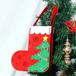 양말 입체 DIY.677 유니아트 산타 크리스마스 트리 만