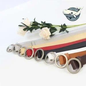 여성용 다채로운 실버링 포인트 벨트 택배