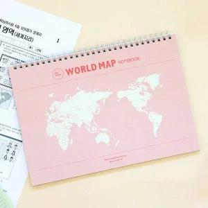 [셀러에이드]혼자공부 세계사 지도 노트 B5 (세계지도) (핑크)