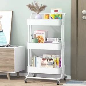 이동식 틈새 선반 수납 경량랙 무빙 선반 철제 트레이 카트 웨건