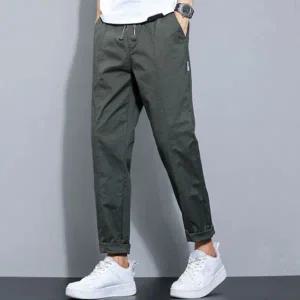 청바지 고무줄바지 캐주얼 긴바지 롤업 IS-P