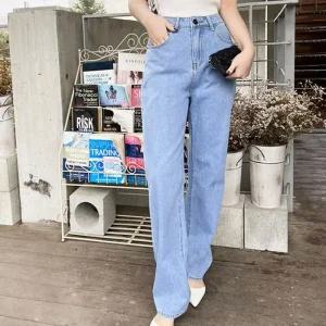 [아우트]롤업 데님 청바지 연청 여자데님팬츠 진청