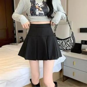 [아우트]치마 출근 하이웨이스트 플리츠 속바지