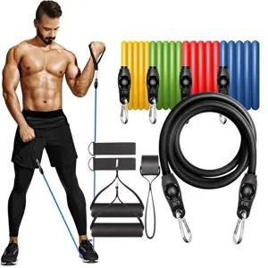 [베프몰]멀티튜빙밴드세트100LB FMPAEFTR 웰빙스트레칭 8자 운동줄 등