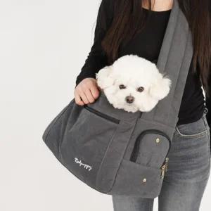 [레드퍼피]프림 슬링백(그레이) 강아지 이동가방