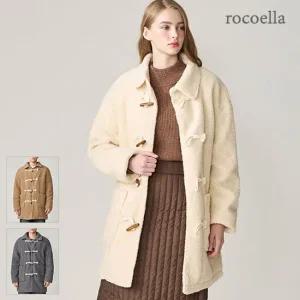 로코엘라 마일 뽀글이 남녀공용 더플 하프코트