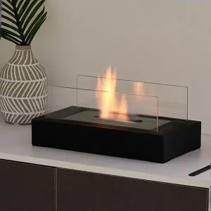 캠핑 가정용 에탄올 화목 난로 불멍 램프 (사각)