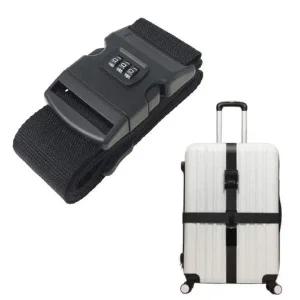 [콩심팥심]잠금 블랙 캐리어보호밴드 여행용품 캐리어택 캐리어