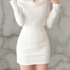 [옷자락]여성 클래식 H라인 속바지 내장 미니 치마