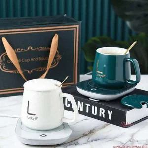 컵워머 인덕션 커피 머그 보온 히팅컵 컵받침대 온도 우유 사무실 유지 분유efg467