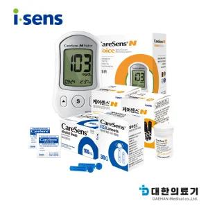 아이센스 케어센스N 보이스 혈당측정기 +시험지110+멸균침110+솜100