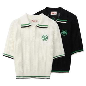 골프 니트 반팔 버킷  스웨터 티셔츠 여성 의류 폴로 액세서리 여름 티 조끼