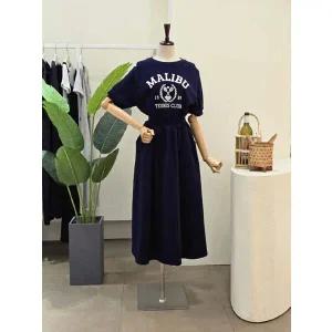 [대구백화점] [4CUS]M레터링 허리 밴딩 원피스(24FM4D9OP5853)