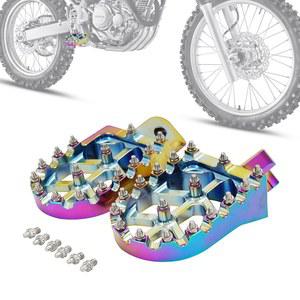 IUVWISN 더트 바이크 풋 페그, 모터사이클 페그스 와이드 레스트 페달 CNC for CRF250F 19-23 XR150L 15-23 HOK 250 CRF150F CRF230F 03-19 퀀칭