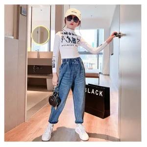 여아 주니어 쁘띠래빗 배기 봄 가을  청바지 초등학생 바지 단품