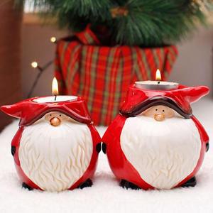 산타 촛대 유행귀여운 장식 인형 티라이트 홀더 받침대