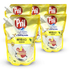 헨켈 프릴 베이킹소다 퓨어 레몬향 주방세제 리필 1L 5개
