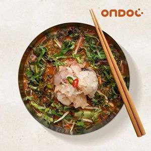 [온도씨][온도씨] 당일조업 포항 참가자미 물회 밀키트(회120g+야채150g+육수300g)