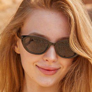 [KOLEAT]WOMEN 레이어드 뿔테 블랙 캣 자외선 차단 선글라스 [STRBK]