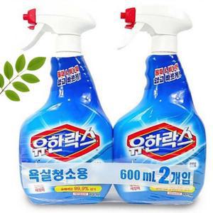 곰팡이제거 욕실청소 락스세정제 600ml x2 화장실용 살균세정제
