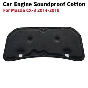 MAZDA CX 2014 패드 후드 매트 방화벽 코튼 자동차 방음 커버 프론트 2018 버클이있는 엔진