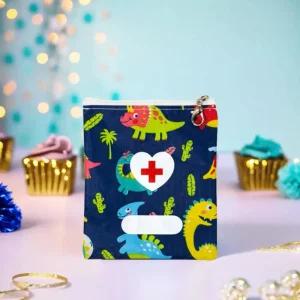 약파우치 (공룡 3개) 어린이집 유치원 약주머니 상비용품 휴대용 파우치 보관 미니가방