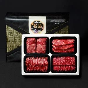 갤러리아 [우소담] 한우 선물세트 모둠구이 4구 1.2kg 1+ (등심,갈비,채끝,부채