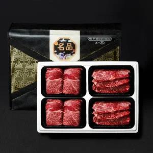 갤러리아 [우소담] 한우 선물세트 스테이크 4구 1.2kg 1+ (등심,채끝)