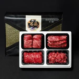 갤러리아 [우소담] 한우 선물세트 밸런스 4구 1.2kg 1+ (국거리,불고기,등심,채