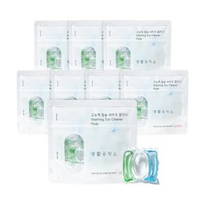 [생활공작소] 고농축 캡슐 세탁조 클리너 8개입 x 1개