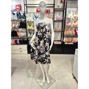 [시흥점][비너스]S 와코루) 수입 폴리스판 큰꽃나염 골프가운 WPA356WL-BK