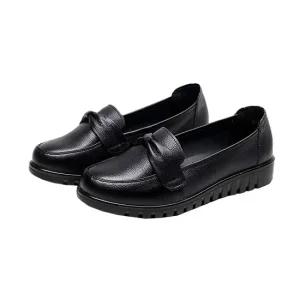 피카소 빅사이즈 발편한 중년 여성용 리본 블랙 컴포트화 3cm