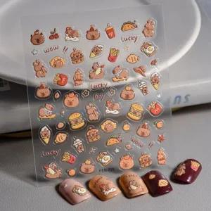 느낌상점 카피바라 젤 네일스티커 페디큐어 손톱-WFFA7B1