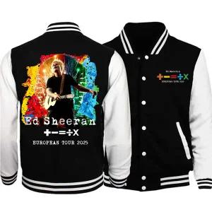 야구 점퍼 봄 가을 스타디움 자켓 재킷 Ed Sheeran 유럽 투어 2025 유니폼 후드 유니 하라주쿠 코트 탑 남
