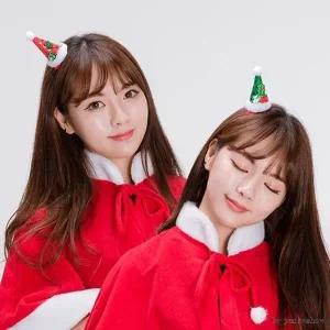 (산타고깔머리핀) 크리스마스머리핀 단체선물 파티머_23143812