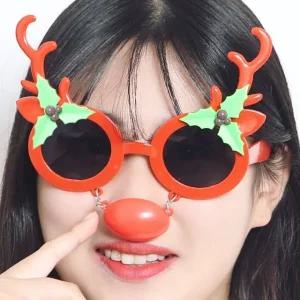 고품질 루돌프 빨간코 안경 (레드) 크리스마스분장 크리스마스선물 (WCF2698)