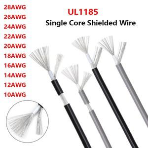 5/10미터 UL1185 차폐 와이어 28 26 24 22 20 18 16 14 12 10 AWG 채널 오디오 단일 코어 전자 구리 신호