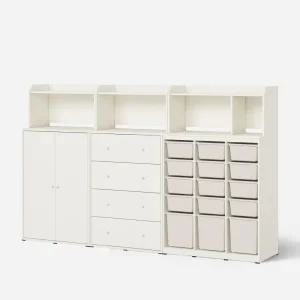 한샘 샘키즈 보나 일반 옷장+낮은상부장 세트 2600