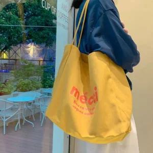 [콩심팥심]메씨 쇼퍼백 숄더백 여성 여자 빅사이즈 에코 천 가방