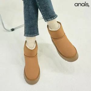 [아나이스] 스웨이드 앵클 털부츠 4cm_25F162 [무료배송]