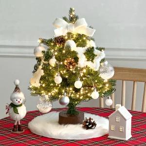 조이 크리스마스 미니트리 풀세트 크리스마스 트리 풀세트 45 60 전구 오너먼트 소품 크리스마스트리 선물