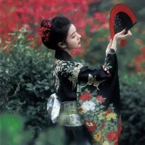 기모노 유카타 일본 전통 코스프레 의상 여성 잠옷 슬립 일본풍 파티 가운