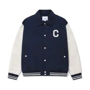 COVERNAT C 로고 카라 바시티 자켓 네이비 CO2401JK14NA 1820422