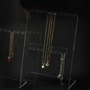 아크릴 상품진열대 목걸이 2단소 전시대 소받침대 투명선반 촬영 소선반 거치대