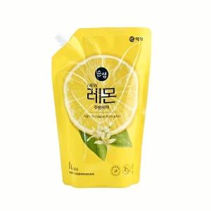 레몬 주방세제 1L 리필 주방 세제 청소 가정용품 청정 식기세척 환경친화적 청소도구