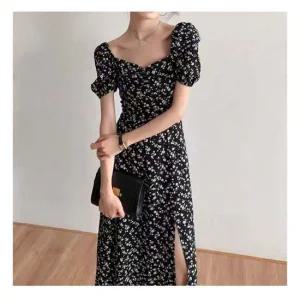 트임 인기 셔링 플라워 롱원피스