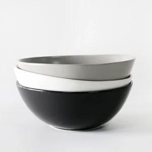 모던스톤 면기 3color한식 그릇 도자 백자 도기 고급 비빔 우동 라면