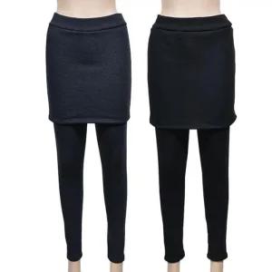 [아우트]따뜻한 융기모 치마 일체형 레깅스